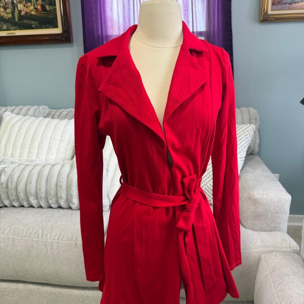 Windsor Vibrant Red Trench Coat
